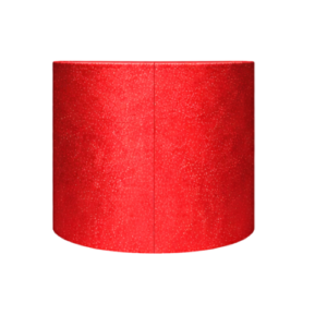 dj booth: red glitter semi circular