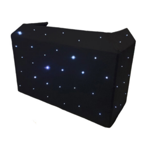 s&h booth cloth 6ft led starlight (black)