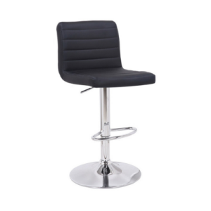 black leather barstool 24"h to 32"h
