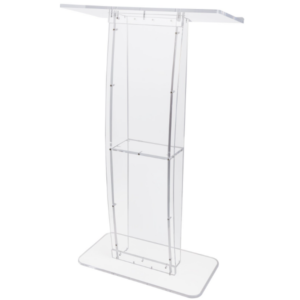 acrylic lectern curved