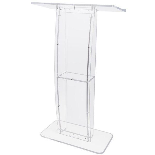 acrylic lectern curved