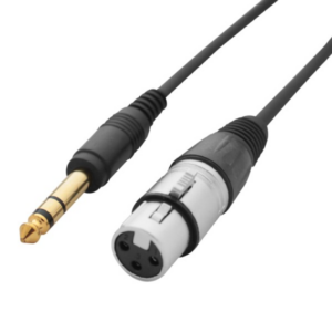 6.35mm jack to female xlr